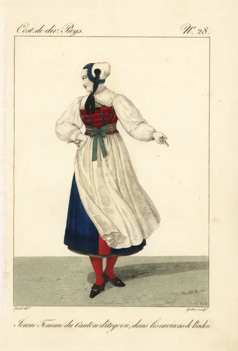 Framed Print : Young woman of the Canton of Aargau, Switzerland Framed Print : Young woman of the Canton of Aargau, Switzerland