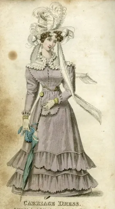 Framed Print : Young woman in a carriage dress Framed Print : Young woman in a carriage dress