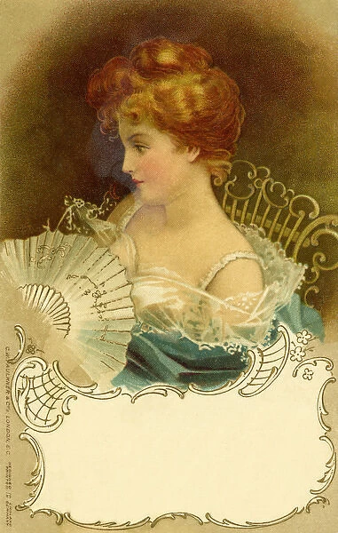 Young woman with a fan