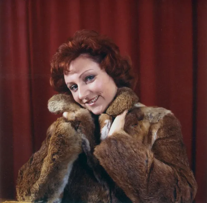 Framed Print : Young woman in a fur coat Framed Print : Young woman in a fur coat