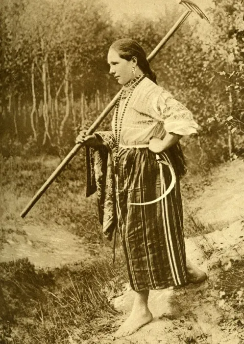 Framed Print : Young woman at harvest time, Republic of Estonia Framed Print : Young woman at harvest time, Republic of Estonia