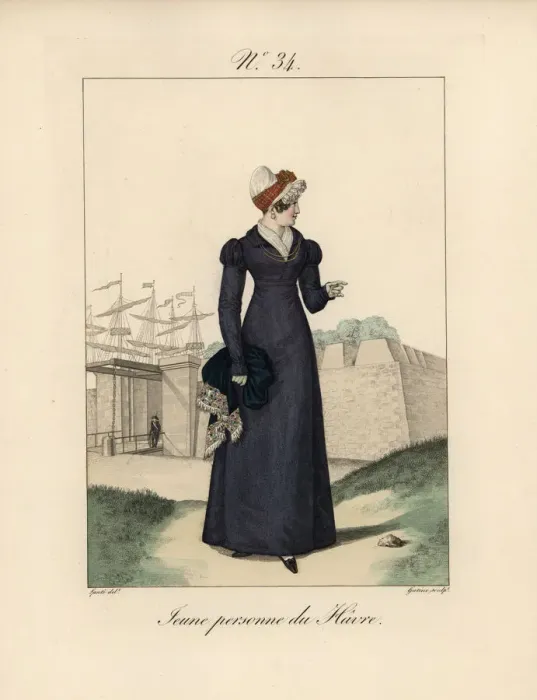Framed Print : Young woman of le Havre in a bonnet that rises to a point Framed Print : Young woman of le Havre in a bonnet that rises to a point