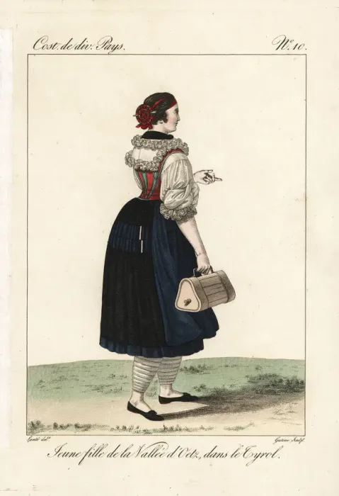Framed Print : Young woman of the Oetz Valley, Tyrol, Switzerland Framed Print : Young woman of the Oetz Valley, Tyrol, Switzerland