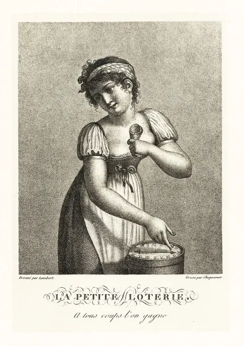 Framed Print : A young woman selling oublies, Paris, 1816 Framed Print : A young woman selling oublies, Paris, 1816