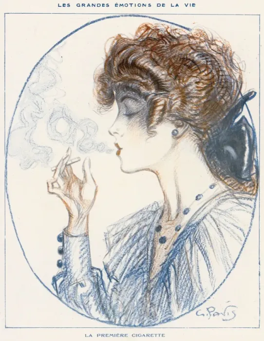 Framed Print : Young Woman Smoking Framed Print : Young Woman Smoking