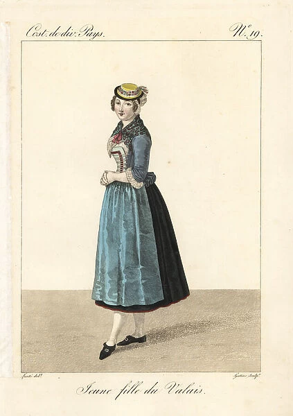 Young woman of Valais, Switzerland, 19th century