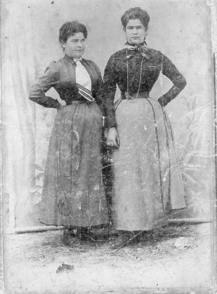 Two young women of Kostel (Podivin), Moravia