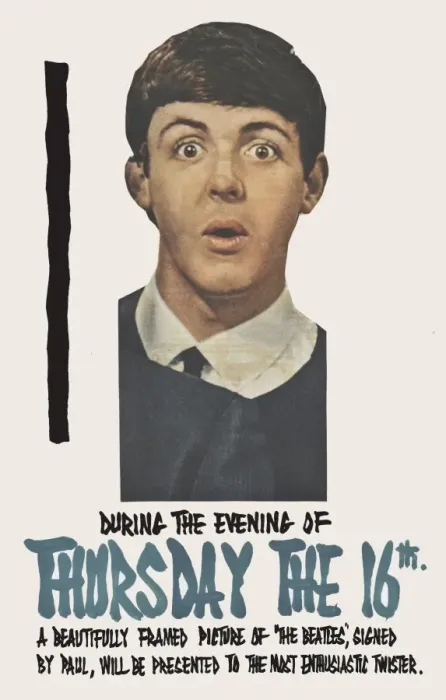Framed Print : Youth club poster, Beatles night Framed Print : Youth club poster, Beatles night