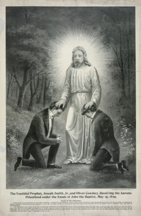 Framed Print : The youthful prophet, Joseph Smith, Jr. and Oliver Cowdery Framed Print : The youthful prophet, Joseph Smith, Jr. and Oliver Cowdery