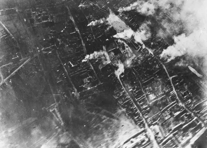 Framed Print : Ypres aerial view WWI Framed Print : Ypres aerial view WWI