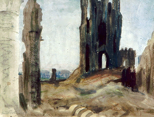 Ypres - The foot of the Cloth Hall, November 1919