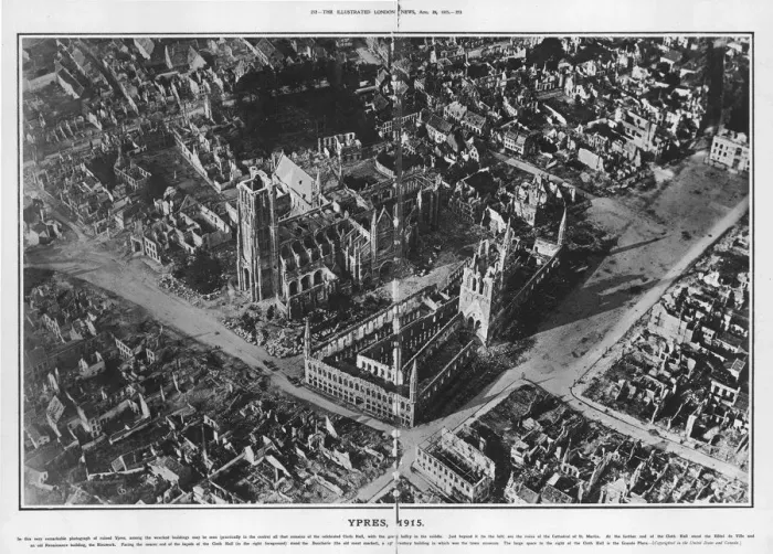 Framed Print : Ypres in ruins, 1915 Framed Print : Ypres in ruins, 1915