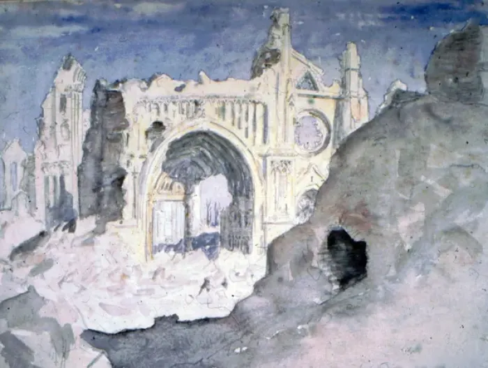 Framed Print : Ypres - Ruins of the Cathedral Framed Print : Ypres - Ruins of the Cathedral
