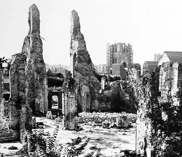 Framed Print : Ypres ruins during the First World War Framed Print : Ypres ruins during the First World War