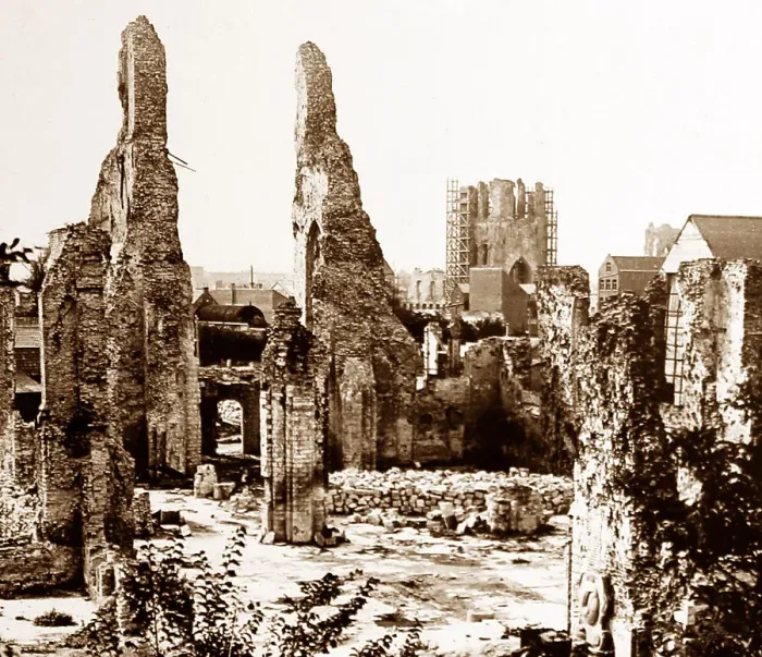 Framed Print : Ypres ruins during the First World War Framed Print : Ypres ruins during the First World War