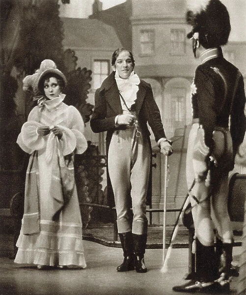 Yvonne Printemps, as Melanie de Tramond, and Noel Coward, as Duc de Chaussigny-Varennes, in the musical Conversation Piece, at His Majesty's Theatre, Brighton. Date: 1934