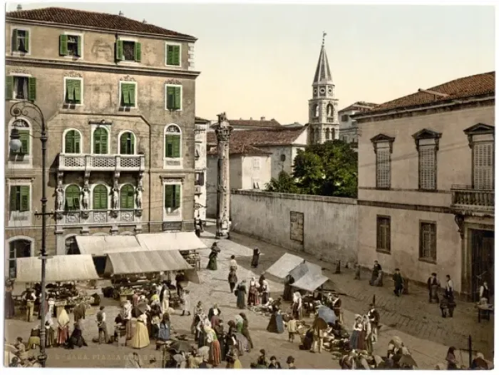 Framed Print : Zara, Erbe Square, Dalmatia, Austro-Hungary Framed Print : Zara, Erbe Square, Dalmatia, Austro-Hungary