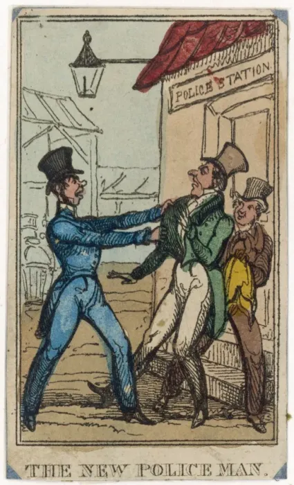 Framed Print : Zealous Policeman / C1830 Framed Print : Zealous Policeman / C1830