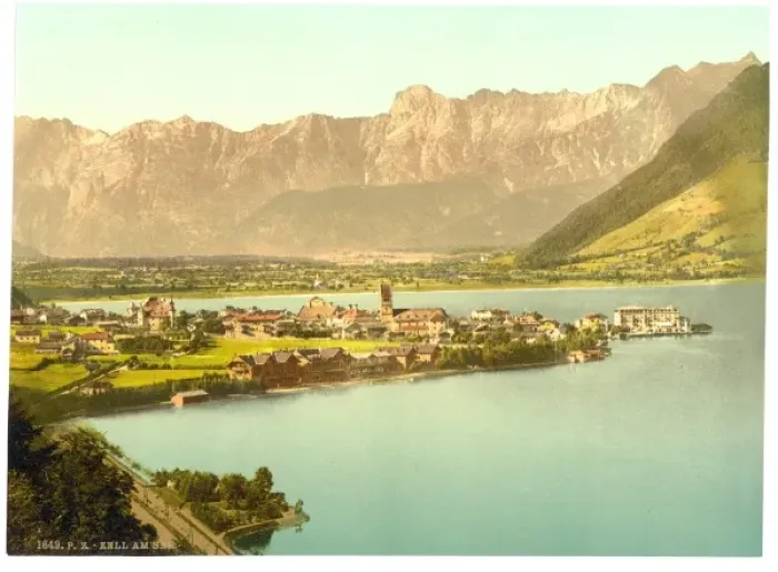 Framed Print : Zell on the lake (i. e. Zell am See) from the Steinernes Mee Framed Print : Zell on the lake (i. e. Zell am See) from the Steinernes Mee