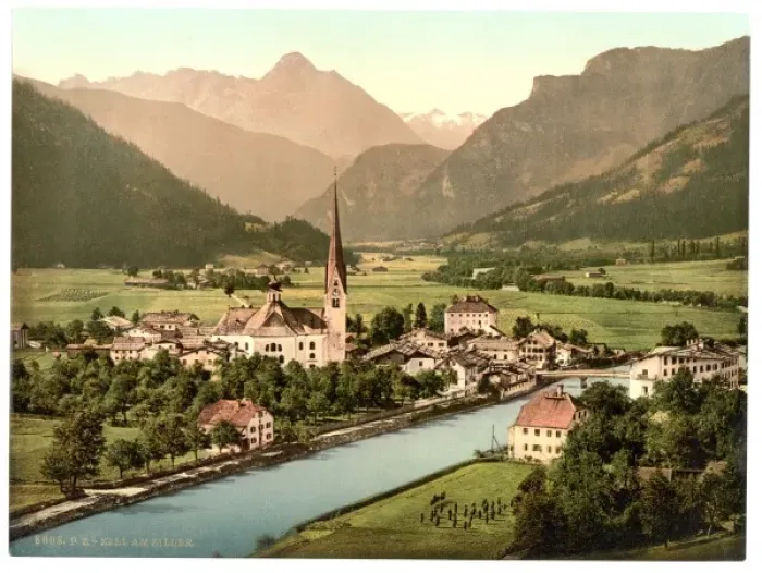 Framed Print : Zell on the Ziller (i. e. Zell am Ziller), Tyrol, Austro-Hun Framed Print : Zell on the Ziller (i. e. Zell am Ziller), Tyrol, Austro-Hun