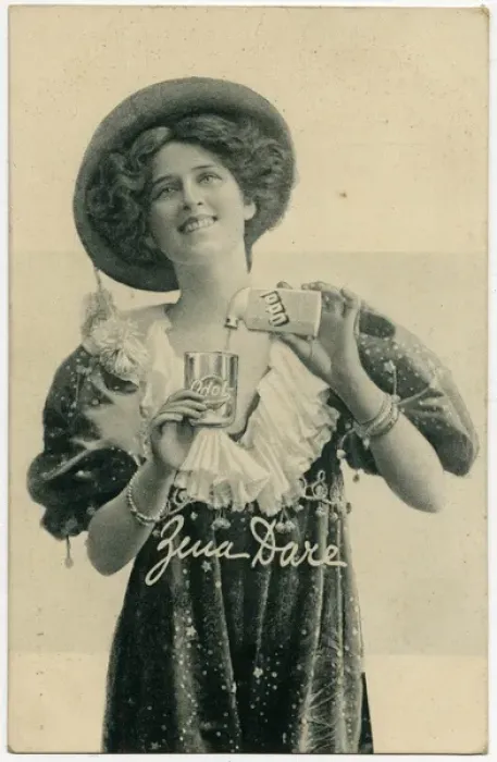 Framed Print : Zena Dare (1887 1975), English singer and actress, advertising Odol Date: circa 1905 Framed Print : Zena Dare (1887 1975), English singer and actress, advertising Odol Date: circa 1905
