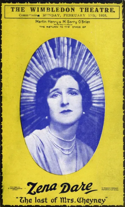 Framed Print : Zena Dare, The Last of Mrs Cheyney, Wimbledon Theatre Framed Print : Zena Dare, The Last of Mrs Cheyney, Wimbledon Theatre