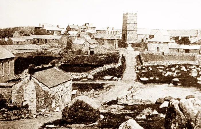 Framed Print : Zennor, Churchtown, Cornwall Framed Print : Zennor, Churchtown, Cornwall