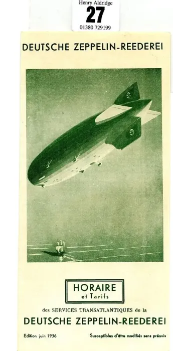 Framed Print : Zeppelin airship, timetable and rate chart Framed Print : Zeppelin airship, timetable and rate chart