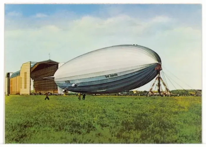 Framed Print : Zeppelin Lz 130 / Postcard Framed Print : Zeppelin Lz 130 / Postcard