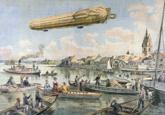 Framed Print : Zeppelin Lz-4 Trials Framed Print : Zeppelin Lz-4 Trials