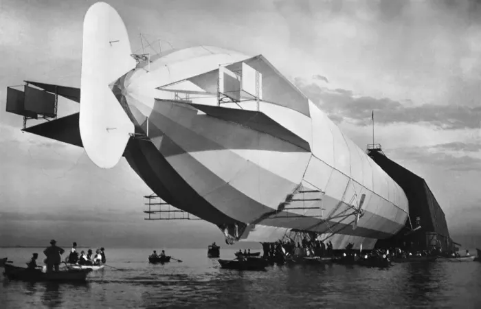 Framed Print : Zeppelin LZ-6 Airship Entering its Hangar by Lake Constance Framed Print : Zeppelin LZ-6 Airship Entering its Hangar by Lake Constance