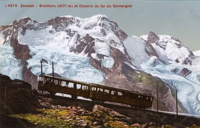 Framed Print : Zermatt - Switzerland - Breithorn and the Gornergrat Railway Framed Print : Zermatt - Switzerland - Breithorn and the Gornergrat Railway