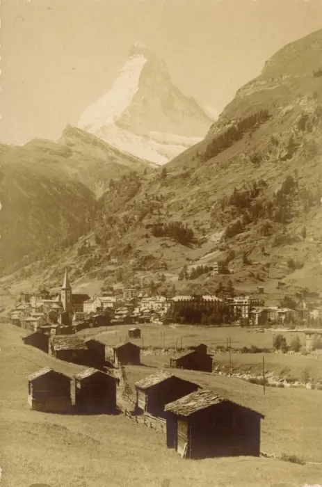 Framed Print : Zermatt - Switzerland with Matterhorn at rear Framed Print : Zermatt - Switzerland with Matterhorn at rear