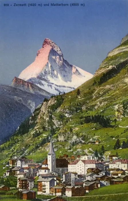Framed Print : Zermatt - Switzerland with Matterhorn at rear Framed Print : Zermatt - Switzerland with Matterhorn at rear