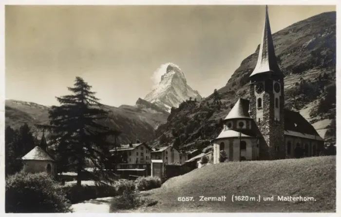 Framed Print : Zermatt - Switzerland with Matterhorn at rear Framed Print : Zermatt - Switzerland with Matterhorn at rear