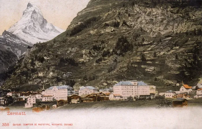 Framed Print : Zermatt, Switzerland - View of the Matterhorn in rear Framed Print : Zermatt, Switzerland - View of the Matterhorn in rear