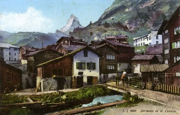 Framed Print : Zermatt, Switzerland - View of the Matterhorn in rear Framed Print : Zermatt, Switzerland - View of the Matterhorn in rear