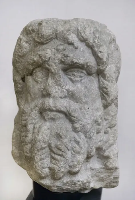Framed Print : Zeus. Head of a marble statue. Second half of Framed Print : Zeus. Head of a marble statue. Second half of