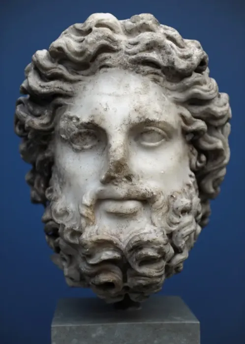 Framed Print : Zeus. Rome. Late 2nd century AD. Bust. Marble Framed Print : Zeus. Rome. Late 2nd century AD. Bust. Marble