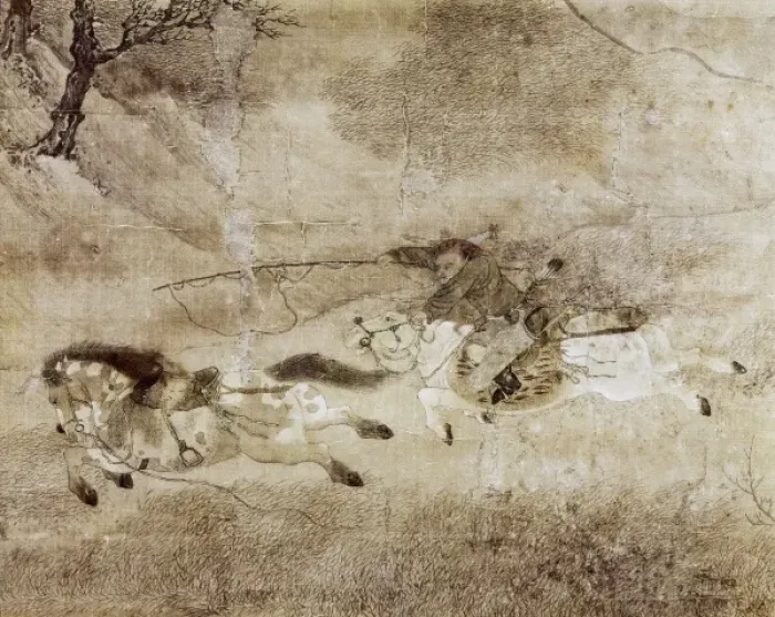 Framed Print : ZHAO MENGFU (1254-1322). Capture of a Horse Framed Print : ZHAO MENGFU (1254-1322). Capture of a Horse