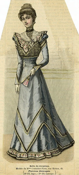 Zig-Zag Blue Dress 1899