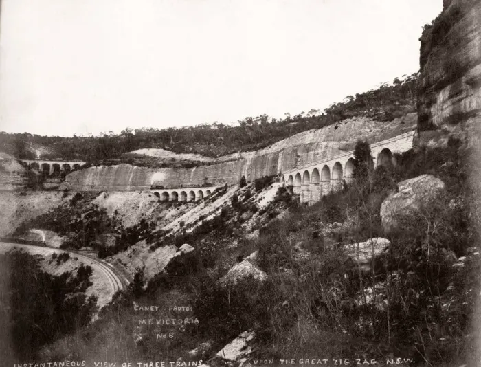 Framed Print : The Zig Zag Railway, Lithgow NSW Austrlia c. 1880 s Framed Print : The Zig Zag Railway, Lithgow NSW Austrlia c. 1880 s