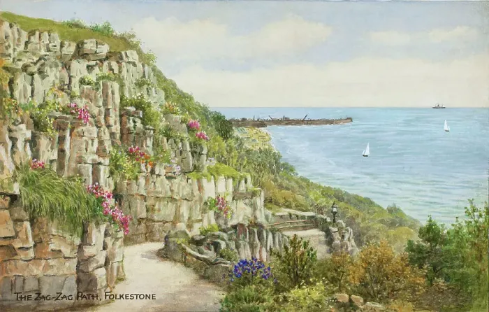 Framed Print : Zigzag Path, Folkestone, Kent Framed Print : Zigzag Path, Folkestone, Kent