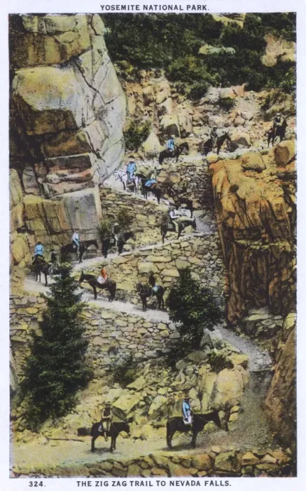 Framed Print : Zigzag trail to Nevada Falls, Yosemite National Park, USA Framed Print : Zigzag trail to Nevada Falls, Yosemite National Park, USA