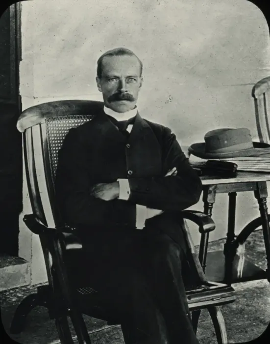 Framed Print : Zimbabwe (Rhodesia) - Man with moustache, sitting on a chair Framed Print : Zimbabwe (Rhodesia) - Man with moustache, sitting on a chair