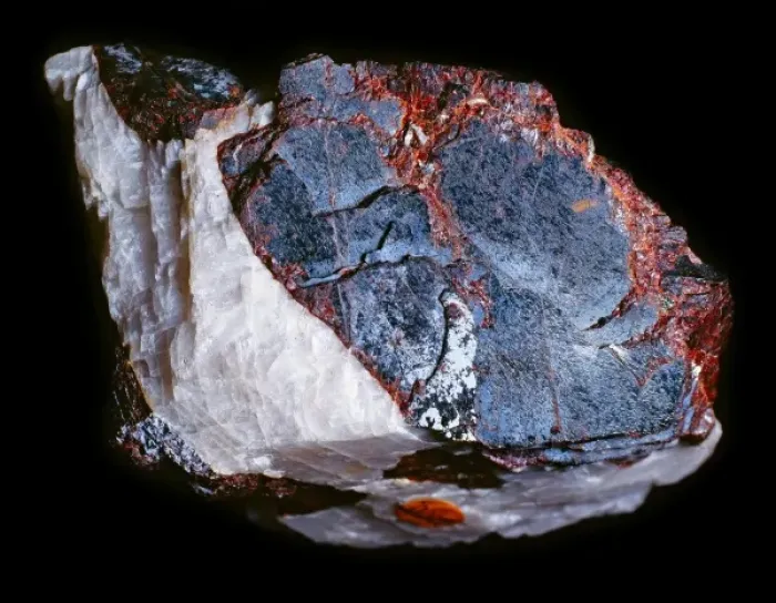 Framed Print : Zincite comprises of zinc oxide. It is an important ore of zinc, Framed Print : Zincite comprises of zinc oxide. It is an important ore of zinc,
