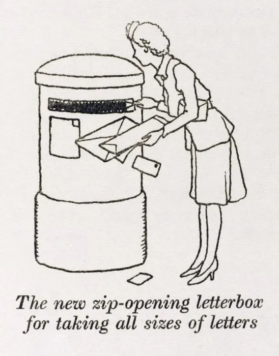 Framed Print : Zip opening letterbox / W H Robinson Framed Print : Zip opening letterbox / W H Robinson
