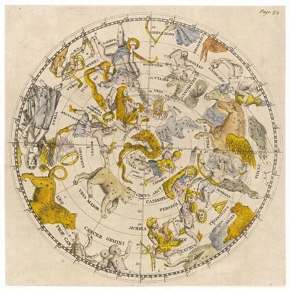 Zodiac Star Map 1805