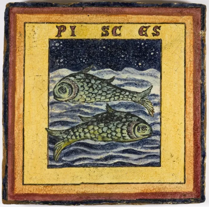 Framed Print : Zodiac Tile / Pisces Framed Print : Zodiac Tile / Pisces