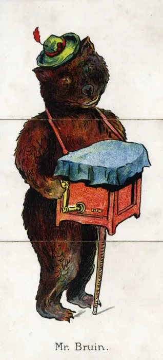 Framed Print : Zoological Misfitz - Mr Bruin, organ grinder Framed Print : Zoological Misfitz - Mr Bruin, organ grinder